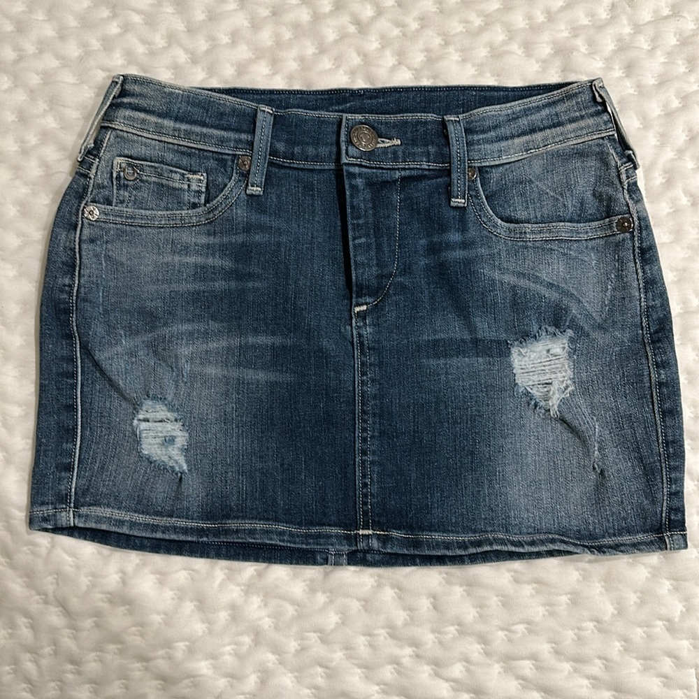 True Religion Vintage Women's Denim Miniskirt - Picture 4 of 7